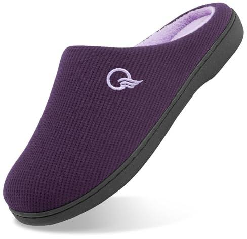 Mishansha Pantofole Donna Ciabatta Invernali Home Scarpe Memory Foam Caldo Comode Antiscivolo Ciabatte Casa Interno e Esterno Viola 38/39