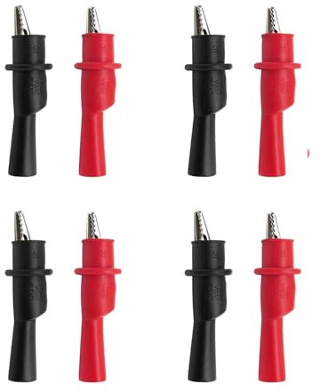 2 Pack Morsetti A Coccodrillo Per Puntali, Morsetto Test Cocco-drillo Alligatore Tester Multimetro - Morsetto Elettrico A Coccodrillo, Per Lavori Di Test Elettrici Di Laboratorio