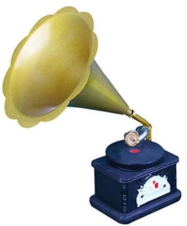 Kisangel 1 Stück Grammophon-Modell Heimdekoration Retro-Phonograph Vintage Phonographenstütze Phonographenschmuck Wohnkultur Phonographen-Modell Harz