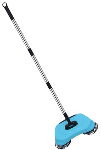 Teppichkehrer für die schnelle Reinigung, 3-in-1 multifunktionale Handkehrmaschine mit verstellbarer Griff, manuelle Teppichreinigung ohne Strom für Hartholzoberflächen, Holzböden und Laminat