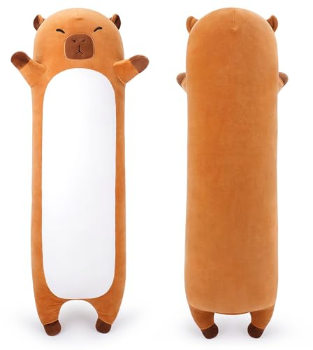 33,46 zoll Capybara Plüschtier Groß Stofftier Capybara Kuscheltier Kissen Plüschtier Anime Stofftier Langes Spielzeug für Kinder Erwachsene Kawaii Plush Kuscheltier Groß umarmungskissen Anime