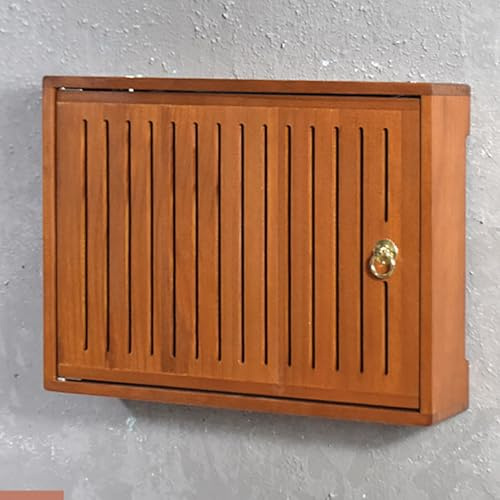 Wall Mounted WiFi Box Hider,WiFi Wireless Router Storage Box,Wooden Router Shelf,Router Cabinet for Office and Home(Teak,L49.5 * 42cm/19.4 * 16.5in)