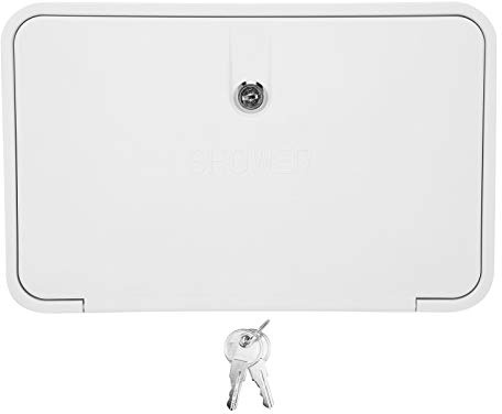 Aoresac Boîte de Douche Extérieure pour Camping-Car, Kit de Douche Extérieure Portable avec Serrure pour Bateau, Camping-Car, Camping-Car, Pratique pour Les Douches Extérieures, Tuyau