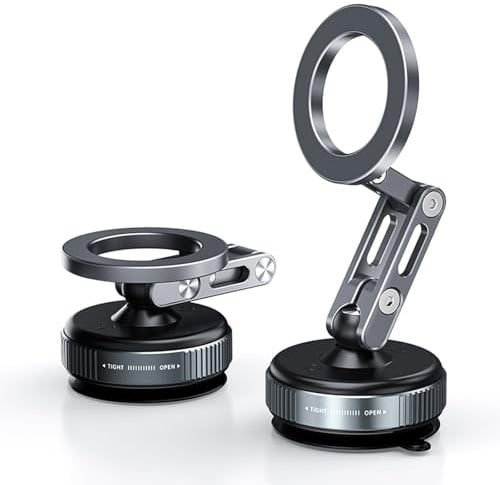 Hoadyush Porta Cellulare Auto Magnetico– Ventosa Forte, Rotazione 360°