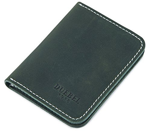 DUEBEL Herren Vollkorn Leder Bifold Reise Brieftaschen/Halter/Case/Protector, Grün
