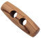 5 Stück Holzknöpfe aus echtem Oliven Holz Knebel Toggle oval europäische Fertigung Holz Knöpfe, Naturknöpfe (22mm)