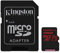 Kingston Canvas React MicroSD Card -( SDCR/128 GB) Class 10 with SD Adapter/Ideal for Shooting Burst-Mode Photos and 4K video