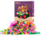 CHIWAVA 24PCS 5 Rattle Cat Toys Mice with Feather Rainbow Rope Mouse Kitten Interactive Toy Assorted Color