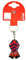 Official ARSENAL FC red and navy bar scarf design metal keyring