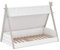 Lit Enfant Cabane 70x140 cm en Bois Avec Sommier – Format Tipi fabriqué en Bois robuste et résistant à l’EAU – Peinture sans Métaux Lourds