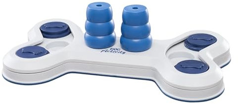 TRIXIE Hundespielzeug Intelligenz Dog Activity Strategiespiel „Flip Bone“ – Anspruchsvolles Intelligenzspielzeug für Hunde zur Beschäftigung, ø 32x18cm – 32002