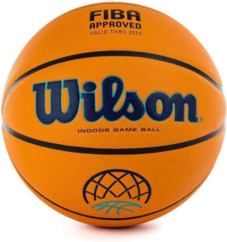 Wilson Basketball, EVO NEXT CHAMPIONS LEAGUE, Offizieller Spielball der Basketball Champions League, FIBA-zugelassen, Für Halle geeignet, Komposit-Material, WTB0900XBBCL, 7