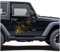 Autoaufkleber Kompass Offroad Windrose Sticker Folie für Auto Motorrad Wohnwagen Wohnmobil Anhänger Aufkleber Selbstklebend Kfz Zubehör KX060 (Gold, Design 3 groß)