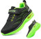 ASHION Kinder Turnschuhe Jungen Sneaker Kinderschuhe Mesh Atmungsaktiv Outdoor Laufschuhe(Grün,34EU)