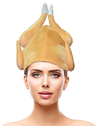 Skrskr Unisex Truthahn Mütze Hut Hähnchen Kopfbedeckung Thanksgiving Partydekoration Kostüme, Einheitsgröße