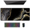 Auhoahsil Desk Pad, XL Extended Large Gaming Mouse Pad 31.5 x 11.8 Inch, Waterproof Mousepad with Stitched Edges, Non-Slip Computer Keyboard Laptop Mat for Women Men Office Work, Black Gold River