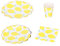 Citron Jaune Agrumes fête Fournitures Vaisselle Ensemble Limonade été Tropical thème Vaisselle d'anniversaire jetable Assiette
