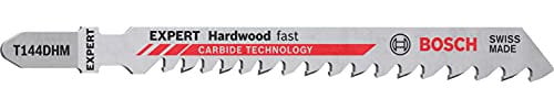 Bosch 2x Expert ‘Hardwood Fast’ T 144 DHM Stichsägeblatt (für Hartholz, WPC Holz-Kunststoff-Verbundstoffe, Länge 100 mm, Professional Zubehör Stichsäge)