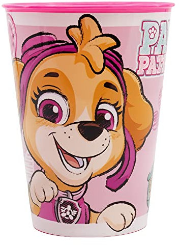 GOBELET RÉUTILISABLE POUR ENFANTS EN PLASTIQUE SANS BPA 260 ML | PAW PATROL GIRL SKETCH ESSENCE, Rose
