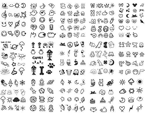 Sugeru 15 Blatt Super Nachhaltig Temporäres Tattoo (234 Motive) - 2 Wochen - das Original | wasserfest+vegan+Neue-Tech | Fake Tattoo Aufkleber | Tattoos erwachsene kinder - natürliche & ungiftige