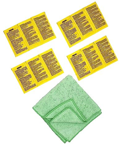 12x 17g Entkalkerpulver für KÄRCHER Dampfreiniger, Wasserkocher und Kaffeemaschinen - Entkalkersticks in Granulat 6.295-206.0 6.295-047.0 6.295-987.0 6.296-193.0 inkl. 40 x 40 cm Microfasertuch