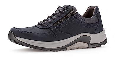 Pius Gabor Herren Sneaker Low,Halbschuhe,Wechselfußbett,zertifiziertes Leder,Freizeitschuhe,Turnschuhe,Laufschuhe,schnürer,Blue,47 EU / 12 UK