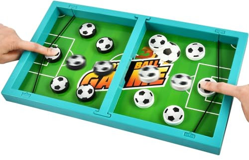 Hockey Brettspiel, 2 in 1 Tischhockey Katapult Brettspiel, Eltern-Kind Interaktion Fast Sling Puck Game, Tisch-Desktop-Partyspiele, Bouncing Brettspiel für Kinder ab 6 Jahren und Erwachsene