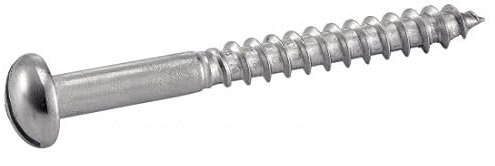 ACTON Vis à bois tête ronde fendue - Inox A2 6x100 mm - Boîte de 100 - Vis, pointes, boulons