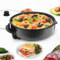 SUPERLEX Poêle multifonction 9,6 l avec couvercle 42 x 7 cm 1500 W Poêle à pizza électrique