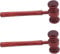 2 martillos de madera para juez, martillos de madera para juez, accesorios de disfraz de juez para abogado, 1.25 x 2.65 x 6.85 pulgadas