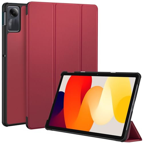 EasyAcc Hülle Kompatibel mit Xiaomi Redmi Pad SE 2023 11 Zoll, Schmaler Ständer Schutzhülle für Redmi Pad SE 2023, Rotwein