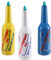 Gokelomg Flair Bottle, cocktail shaker, Flair Bartender Mix Color Set di 3 flaconi da allenamento, barman e da 25 oz/750 ml (, giallo, blu)