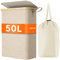 Lifewit Panier à Linge Extra Plat 50L, Paniere a Linge Sale avec Couvercle, Corbeille a Linge Bambou avec Sac Amovible et Poignée, Bac Linge Etroit pour Chambre, Salle de Bain, Buanderie, Beige