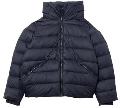 Tommy Hilfiger Women's Short Funnel Neck Down Puffer Jacket, Blue (Desert Sky), XXS