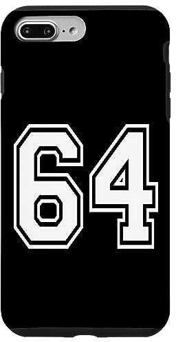 Number 64 in White Case for iPhone 7 Plus/8 Plus