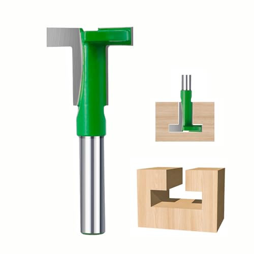 1 Stücke T-Nutfräser 8mm Schaft Hartmetall T-Track Holz Fräser T Nut Fräser Bit Oberfräse Fräser für Holzbearbeitung Werkzeug 8x28x6mm