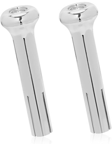 1 Pair of Car Door Lock Knobs, Plastic Auto Inner Door Lock Pull Pin Compatible with GM 1971-1988 Car Replacement Accessories Vehicle Parts for Most Cars (Silver)