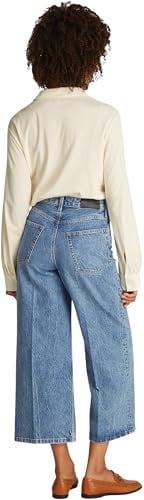 Tommy Hilfiger Damen Jeans Hose Wide Leg High Waist, Blau (Ali), 32W/28L