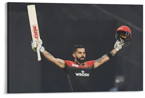 Virat-Kohli-Poster, Cricket-Batsman-Bild, Druck, Wandkunst, Poster, Gemälde, Leinwand, Poster, Kunstwerke, Raum, ästhetisch, 61 x 91 cm