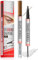 Eyebrow Pencil, 2-in-1 Liquid Eyebrow Pen and Sealing Brow Gel, Brow Pen with Micro-Fork Tip, Smudgeproof Long Lasting Fine Sketch Pen (04# Black)