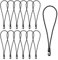 Spanngummi mit Haken, 12 Stück Expander mit Haken 26cm, Planenspanner Gummispanner für Camping Planen, Zelt, Anhängerplane, Poolabdeckung, Banner (Schwarz)