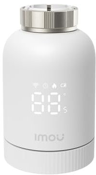 Imou Smart Home Heizkörperthermostat, smartes Thermostat mit App-Funktion, Zeitpläne/Geofencing/Fensteröffnungserkennung, Gateway-Kauf erforderlich
