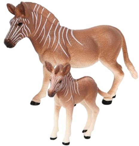 COSMEVIVI 2stücke Zebrass Modellfigurine Realistische Simulation Tierfigur Aus Lebensechte Zebrass Nachbildung Für Garten Wohnungsdekoration