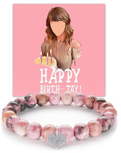 TOEECY Bracelets pour Femmes Bracelet avec Citations de pour Amateurs de Musique de Bracelets Inspirés de l'album avec Carte Inspirante pour les Fans de Adolescentes Femmes