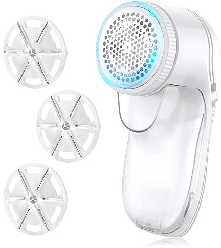 Rasoir Anti Bouloches, Anti Bouloche Appareil avec 3 Lames Remplaçables, Anti Bouloche Vetement, Rasoir Anti Bouloche Electrique pour Literie Mobilier, Rasoir Peluche Bouloche Rechargeable