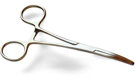 Generisch 14 cm Arterienklemme als Hakenlöser zum Angeln, Arterienklemme gebogen, Angelzange, Edelstahl Arterienklemme, Lösezange, Edelstahlzange, Angelklemme, Fischerklemme, Hakenlöser Zange