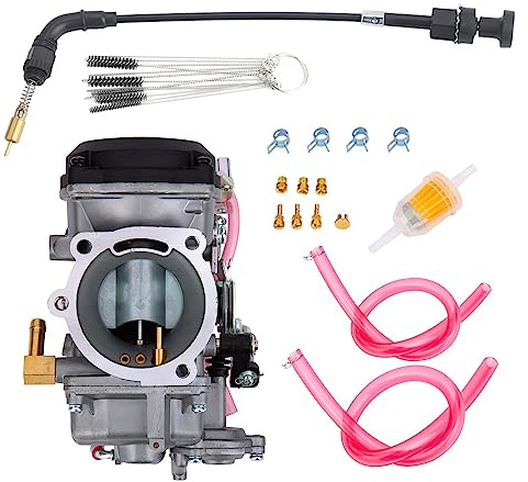 BenTsD compatibile con carburatore CV40 per Harley Davidson Dyna Electra Glide Fatboy Softail Sportster 1200 XLH1200 Sportster 883 XL883 con cavo starter