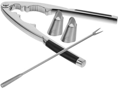 CRILSTYLEO 1 Satz Nussknacker walnußöffner wallnussöffner makadamianüsse Wein Elektrische Mühle Schalenöffner für getrocknete Früchte Werkzeug zum Öffnen der Schale Rostfreier Stahl Silver