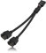 Zhowyeemeng USB 2.0 9-Pin Header Splitter Cable, Internal Motherboard USB 2.0 Extension, Female to Dual Male 9-Pin Connector, Shielded & Nylon Braided for PC Build – UK Stock
