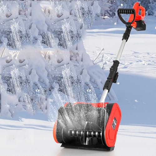 Barredora de nieve de 1200 W, quitanieves manual para carreteras, batería de litio, 20 V, elevación de 8 m, máquina quitanieves